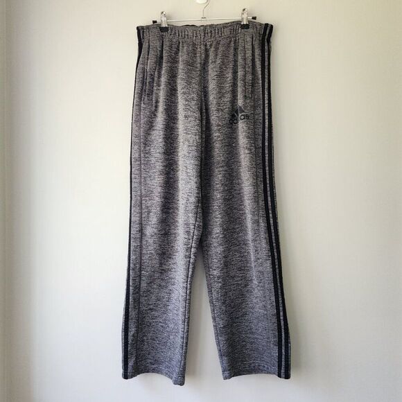 Adidas Track Pants | Men's Med | Gray Climawarm 3 Stripes Athletic Straight - Picture 1 of 8